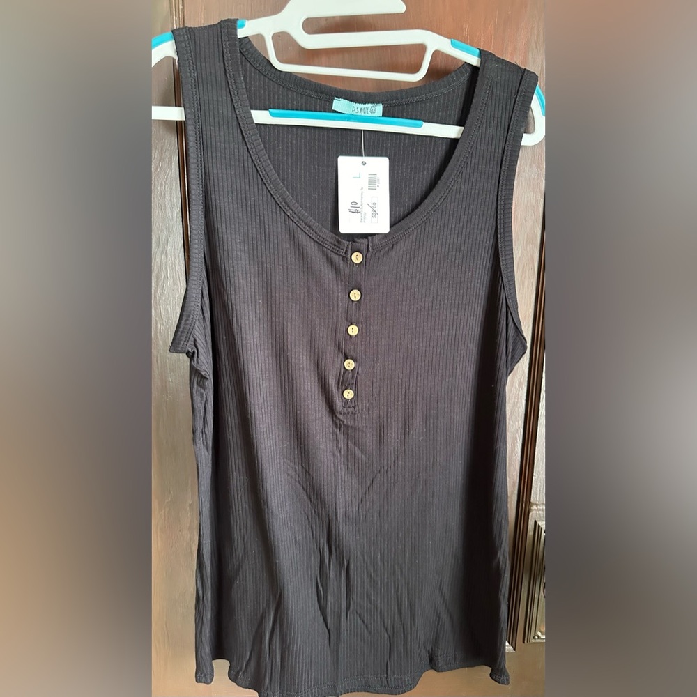 Black Ribbed Tank